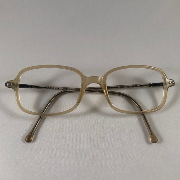 Vintage Giorgio Armani 387 083 Eyeglass Frame Clear Square Retro 51-18-140 Italy - Picture 10 of 11